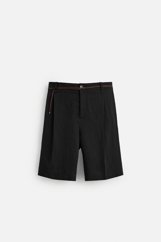 شلوارک مردانه زارا STRIPED JACQUARD BERMUDA SHORTS