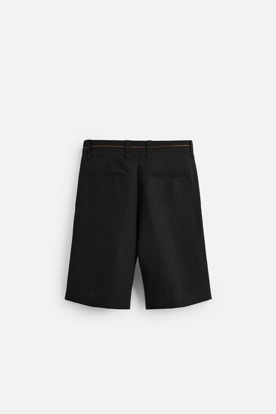 شلوارک مردانه زارا STRIPED JACQUARD BERMUDA SHORTS
