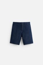 شلوارک جین مردانه زارا RELAXED FIT DENIM BERMUDA SHORTS