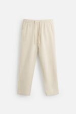 شلوار مردانه زارا COTTON/LINEN RELAXED FIT TROUSERS