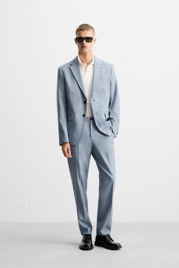 کت مردانه زارا textured suit blazer