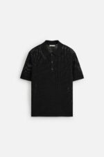 پولوشرت مردانه زارا OPENWORK KNIT POLO SHIRT