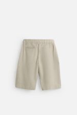 شلوارک برمودای مردانه زارا PLEATED WIDE-LEG BERMUDA SHORTS