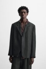 کت لینن مردانه زارا 100% LINEN SUIT BLAZER