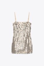 لباس مجلسی زنانه زارا SEQUIN SHORT DRESS
