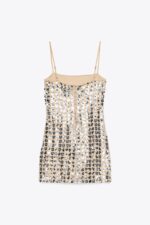 لباس مجلسی زنانه زارا SEQUIN SHORT DRESS