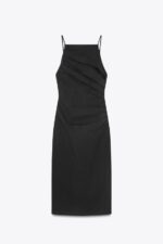 لباس میدی زنانه زارا ZW COLLECTION DRAPED MIDI DRESS