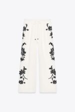 شلوار زنانه زارا ZW COLLECTION EMBROIDERED TROUSERS