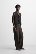 شلوار مردانه زارا RELAXED FIT TROUSERS WITH VENTS