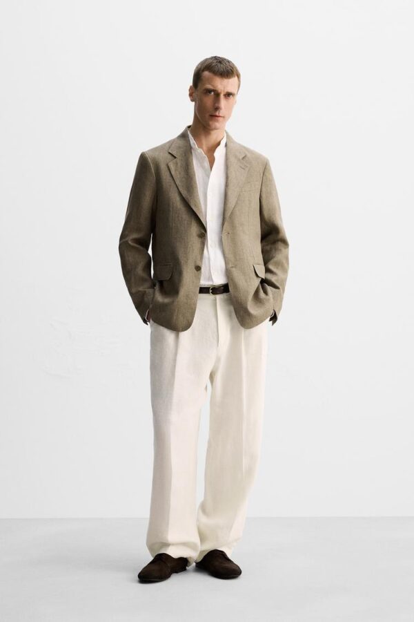 کت مردانه زارا 100% LINEN SUIT BLAZER