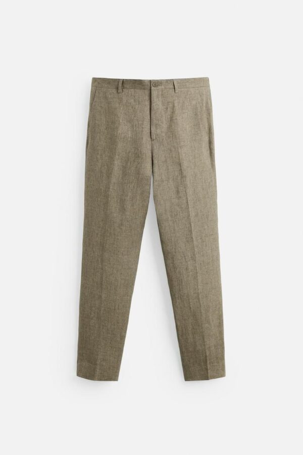 شلوار مردانه زارا 100% LINEN SUIT TROUSERS