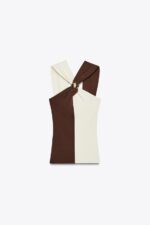 تاپ زنانه زارا HALTER KNIT TOP