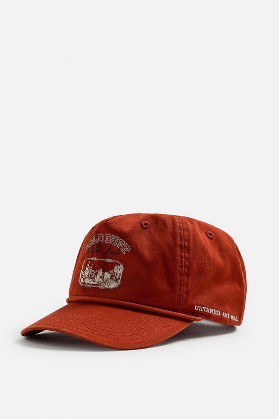 کلاه مردانه زارا washed print cap