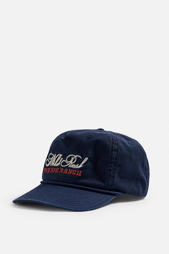 کلاه مردانه زارا washed embroidered cap