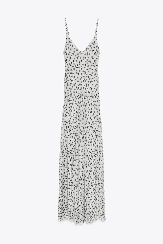 لباس بلند زنانه زارا POLKA DOT MAXI DRESS