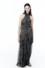 لباس بلند زنانه زارا POLKA DOT HALTER DRESS