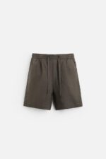 شلوارک لینن مردانه زارا 100% LINEN BERMUDA SHORTS