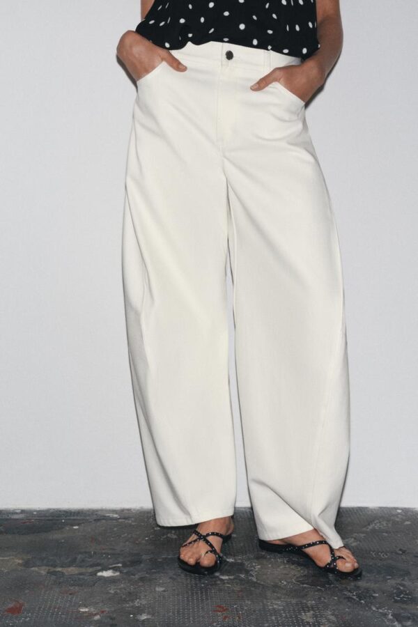 شلوار زنانه زارا zw collection balloon trousers