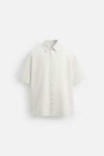 پیراهن مردانه زارا STRIPED COTTON-HEMP SHIRT