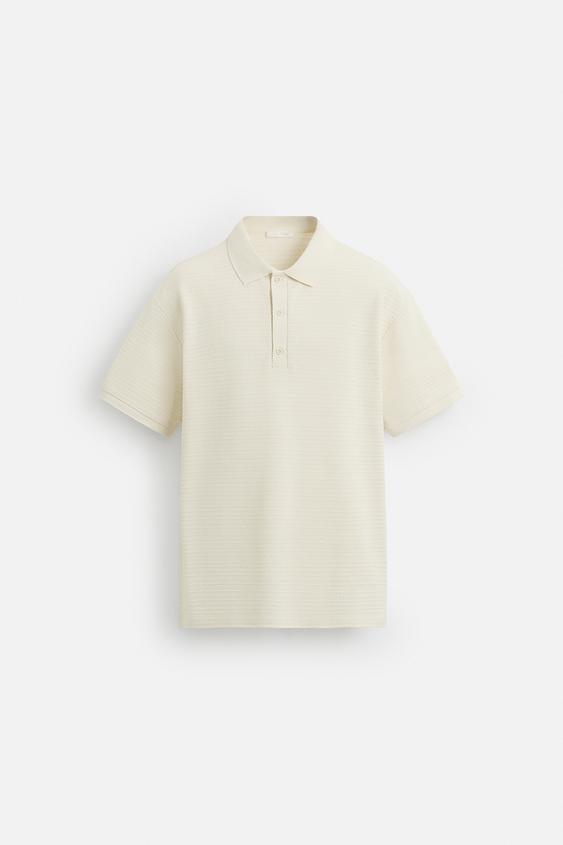 پولوشرت مردانه زارا STRIPED JACQUARD POLO SHIRT