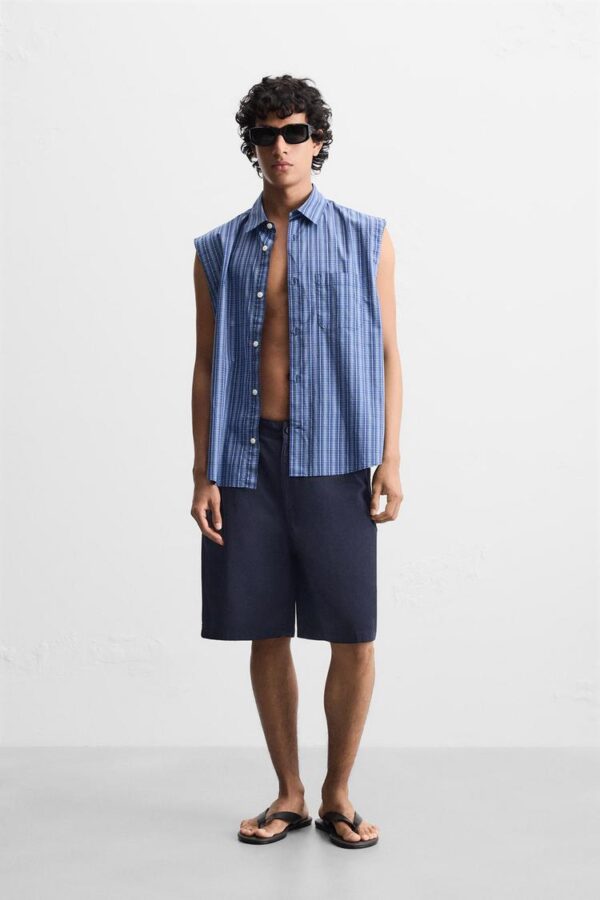 پیراهن مردانه زارا relaxed fit check shirt