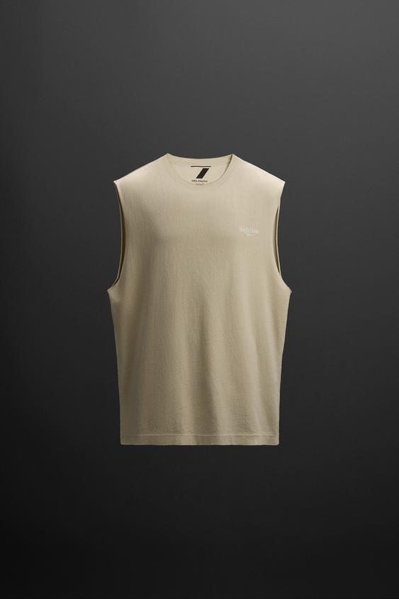 تیشرت ورزشی مردانه زارا GRAPHIC PRINT TANK T-SHIRT