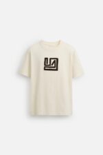 تیشرت مردانه زارا CONTRAST EMBROIDERY T-SHIRT