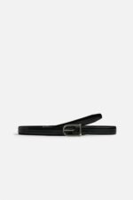 کمربند چرم مردانه زارا TOPSTITCHED LEATHER BELT