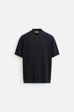 پولوشرت مردانه زارا TEXTURED PIQUÉ KNIT POLO SHIRT
