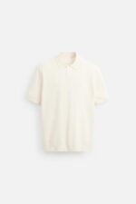 پولوشرت مردانه زارا TEXTURED PIQUÉ KNIT POLO SHIRT