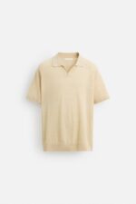پولوشرت مردانه زارا 100% LINEN KNIT POLO SHIRT