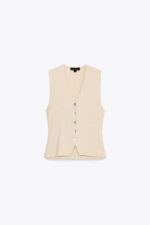 تاپ زنانه زارا KNIT WAISTCOAT TOP