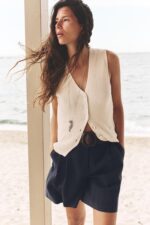 تاپ زنانه زارا KNIT WAISTCOAT TOP