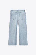 شلوار جین زنانه زارا ZW COLLECTION LOW-RISE CROPPED FLARE JEANS
