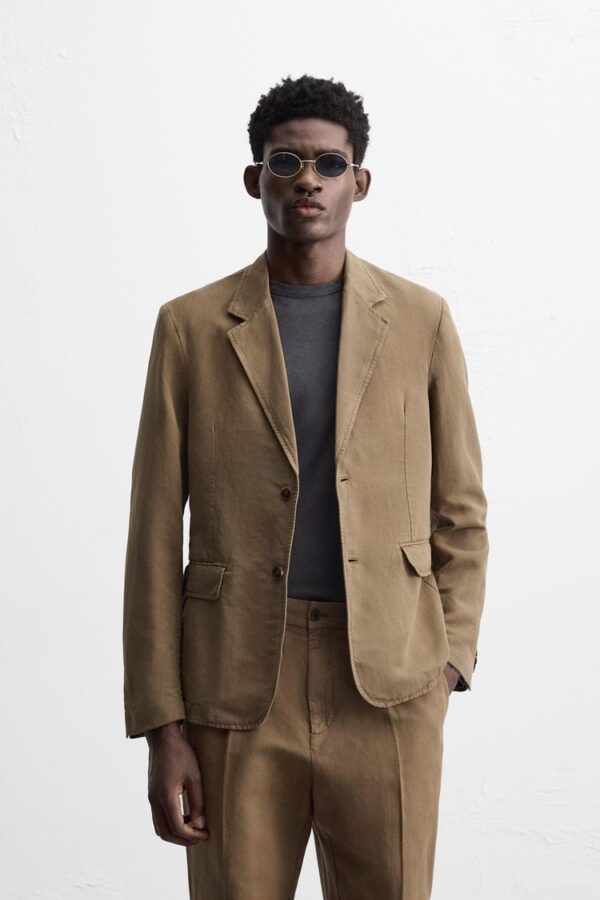 کت مردانه زارا washed suit blazer