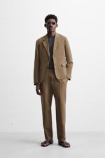 شلوار مردانه زارا WASHED SUIT TROUSERS