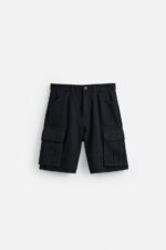 شلوارک مردانه زارا COTTON-LYOCELL CARGO BERMUDA SHORTS
