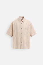 پیراهن راه راه مردانه زارا STRIPED FLOWING SHIRT