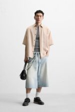 پیراهن راه راه مردانه زارا STRIPED FLOWING SHIRT