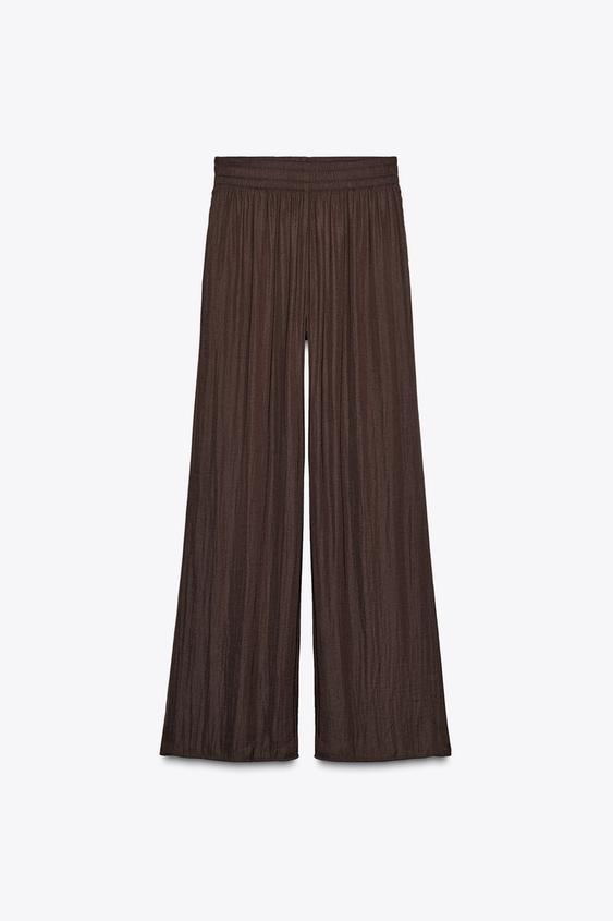 شلوار زنانه زارا Wide Flowing Trousers شلوار زنانه زارا wide flowing trousers