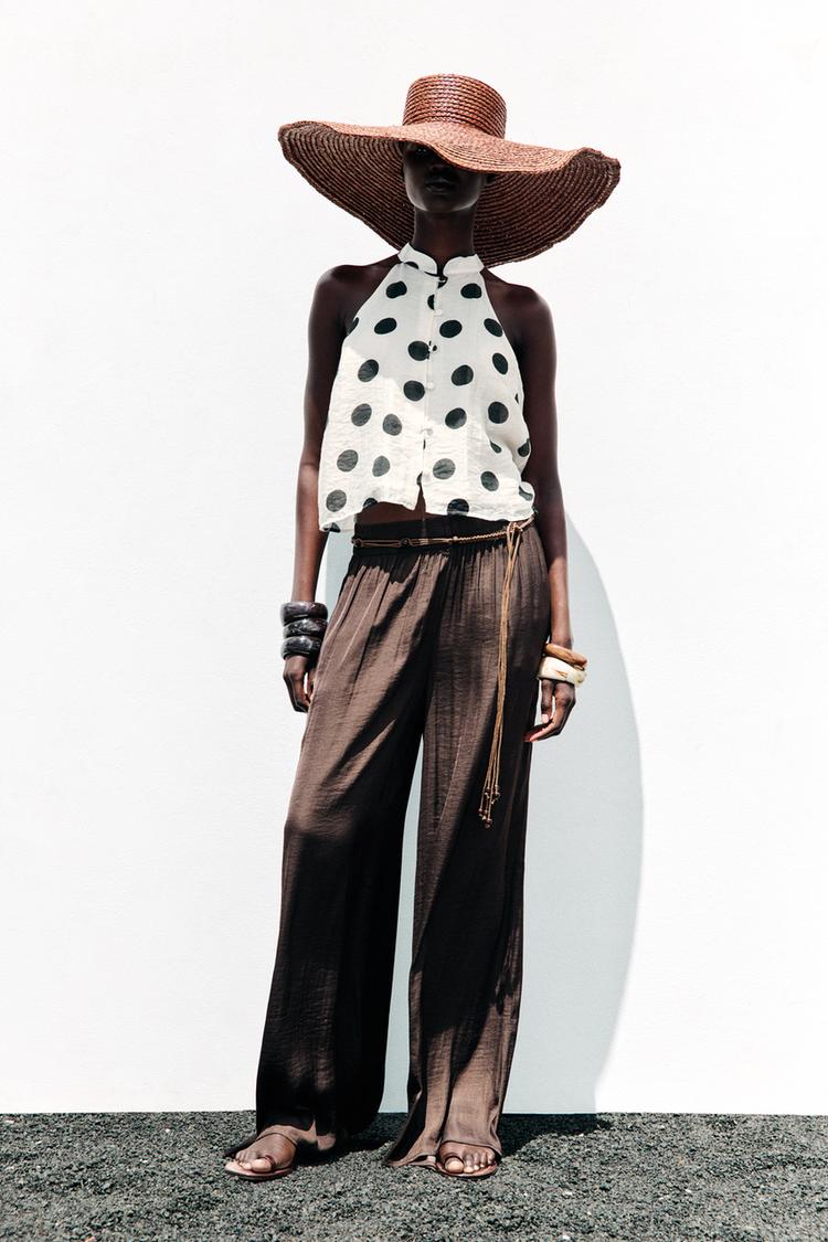 08372349700-P 08372349700 p شلوار زنانه زارا wide flowing trousers