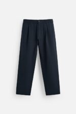 شلوار مردانه زارا TEXTURED PLEATED TROUSERS