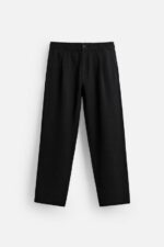 شلوار مردانه زارا TEXTURED PLEATED TROUSERS