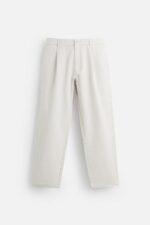 شلوار مردانه زارا TEXTURED PLEATED TROUSERS
