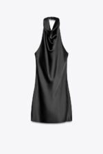 لباس زنانه زارا SATIN HALTER MINI DRESS
