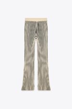 شلوار زنانه زارا STRIPED CUT-OUT KNIT TROUSERS