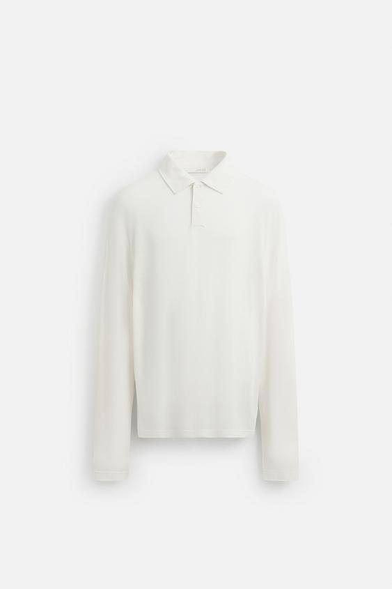 پولوشرت مردانه زارا VISCOSE/LINEN POLO SHIRT