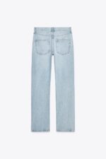 شلوار جین زنانه زارا ZW COLLECTION STRAIGHT MID-WAIST JEANS