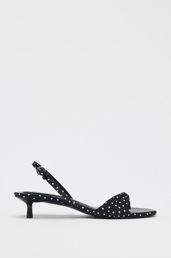 صندل پاشنه دار زنانه زارا polka dot high-heel sandals