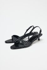 صندل پاشنه دار زنانه زارا POLKA DOT HIGH-HEEL SANDALS